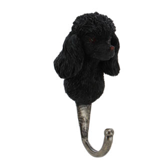 Kapstokhaakje hond Poedel zwart