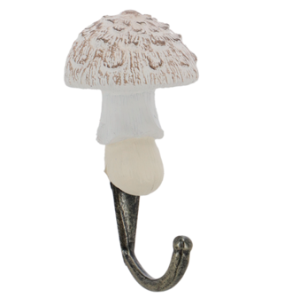 Kapstokhaakje paddenstoel creme