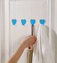 Wandhaakje Kapstokhaakje hartje blauw