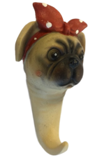 Wandhaak hond: mopshond