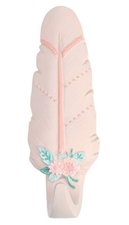 Wandhaakje veer roze G