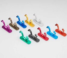 Sterke garderobe- kapstokhaak metallic rood