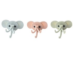 Wandhaakje Olifant roze
