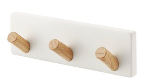Wandhaakjes 'nature' wit (3 ophanghaakjes)