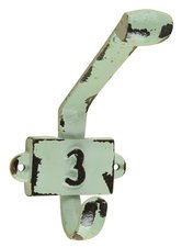 Vintage kapstok haak nummer 3 groen