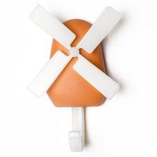 Qualy windmolen haak kapstok oranje (draait echt!)