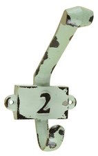 Vintage kapstok haak nummer 2 groen