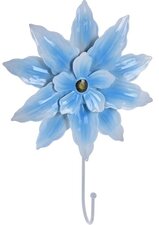 Kapstokhaak grote bloem lichtblauw