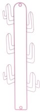 Cactus met 9 ophanghaken roze