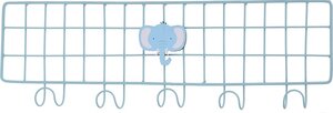 Kinderkapstok 4 haakjes olifant blauw