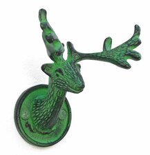 Wandhaak hert vintage groen