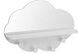Kapstok kind wolken met spiegel wit