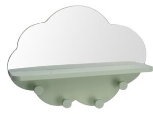 Kapstok kind wolken met spiegel groen