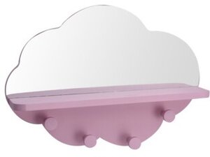 Kapstok kind wolken met spiegel roze
