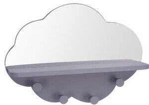 Kapstok kind wolken met spiegel grijs