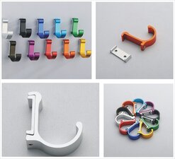 Wandhaak metallic zilver