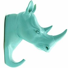 Kapstok wandhaak neushoorn turquoise (animal house)   (levertijd maart 2024)
