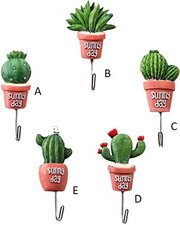 Wandhaakje cactus hartjes (Cactus D)   (levertijd maart 2024)